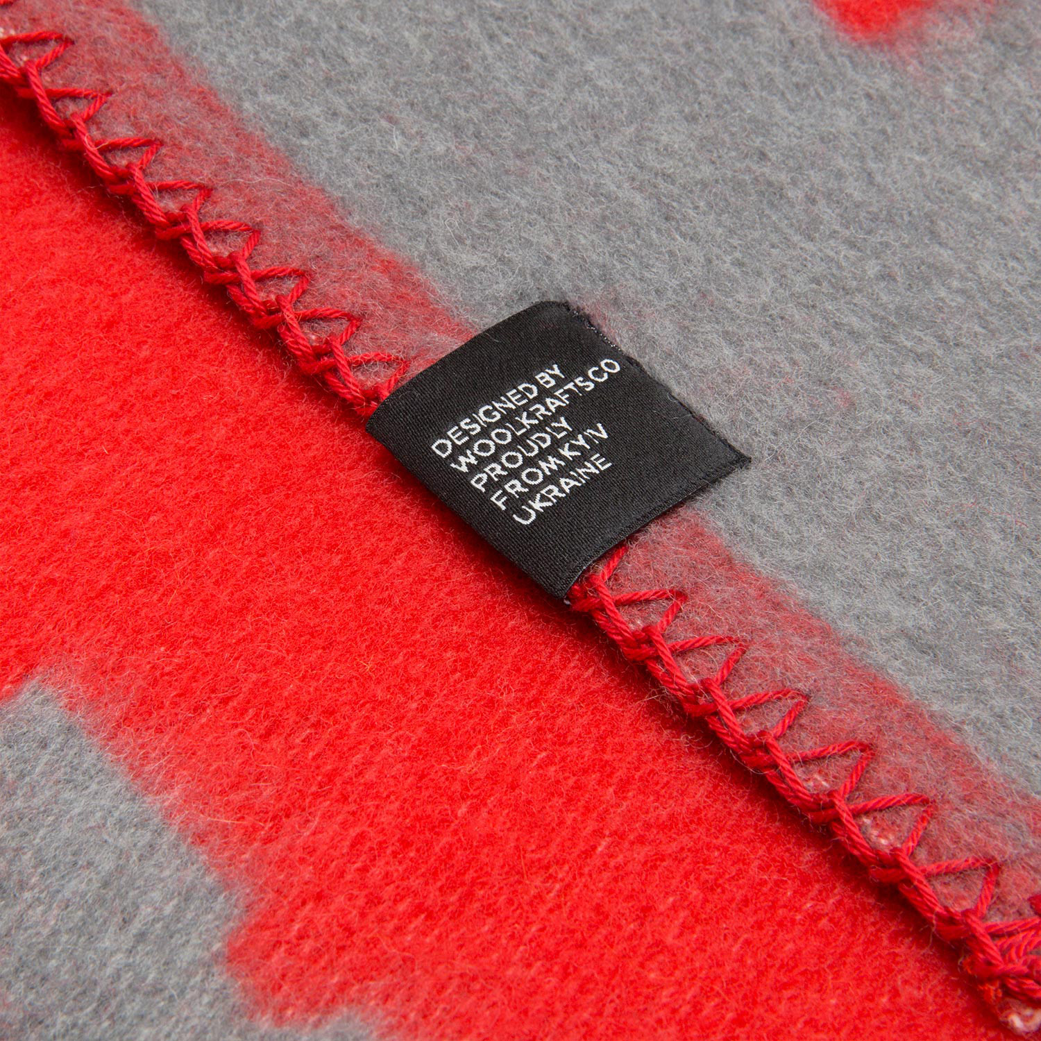 Sor Merino Wool Blanket // Red + Grey WoolKrafts Touch of Modern