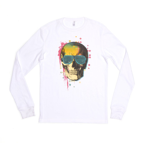 Skull Mash Long-Sleeve Thermal // White (S)