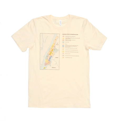 Map Of Manhattan Tee // Cream (S)