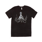 White Octopus Tee // Black (XL)