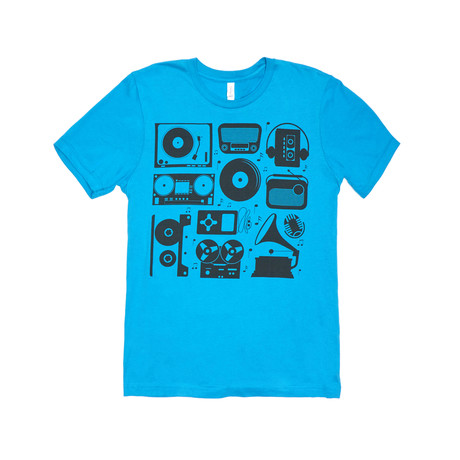 Music Evolution Tee // Aqua (S)