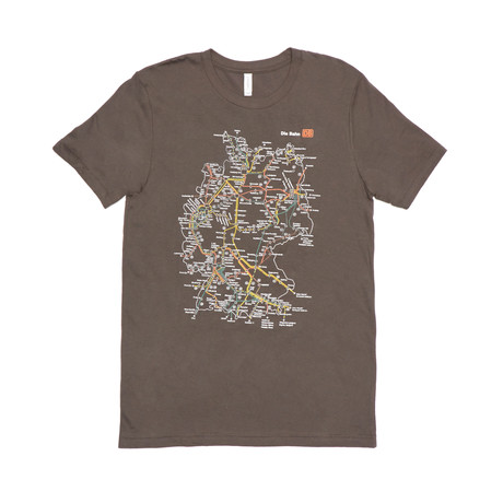 Die Bahn Map Tee // Asphalt (S)