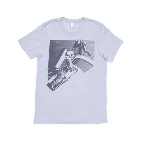 Retro Astronaut Tee // Light Blue (S)