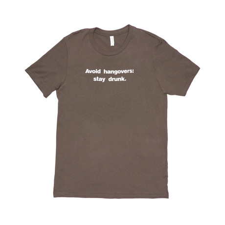 Avoid Hangovers Tee // Asphalt (S)