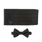 Silk Tie + Cummerbund Set // Black