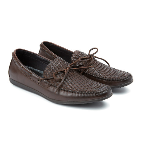 Hals Leather Moc Toe Driver // Brown (US: 8)