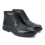 Modena Short Wing Brogue Boot // Black (US: 10)