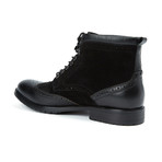 Zanzara // Parma Leather + Suede Brogue Boot // Black (US: 11)