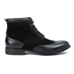 Zanzara // Parma Leather + Suede Brogue Boot // Black (US: 12)