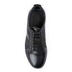 Rhythm Captoe Leather Sneaker // Black (US: 9)