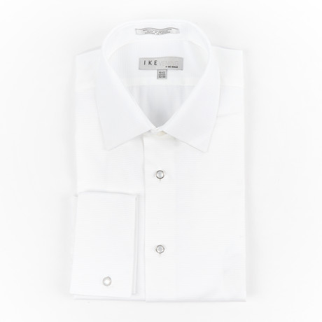 Horizontal Stripe Laydown Shirt // White (US: 14.5S)