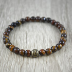 Gold Bead Bracelet //  Tigers Eye (Medium)