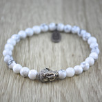 Buddha Bracelet // White Howlite (Medium)