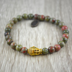 Buddha Bracelet // Unakite (Medium)