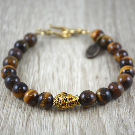 Buddha Bracelet // Tigers Eye (Medium)