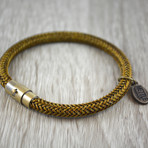 Braided Steel Bracelet // Gold (Medium)