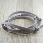 Triple Wrap + Silver Hook // Grey