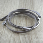 Triple Wrap + Silver Hook // Grey