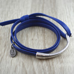 Triple Wrap + Silver Hook // Royal Blue