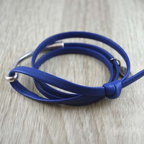 Triple Wrap + Silver Hook // Royal Blue