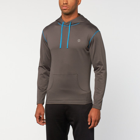 Element Pullover Hoodie // Asphalt + Blue Danube (S)