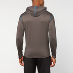 Element Pullover Hoodie // Asphalt + Blue Danube (S)