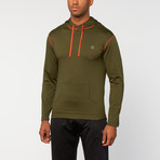 Element Pullover Hoodie // Sergeant Green + Red Orange (M)