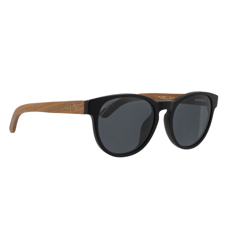 Latitude Keyhole // VeraWood // Matte Black (Smoke Polarized)