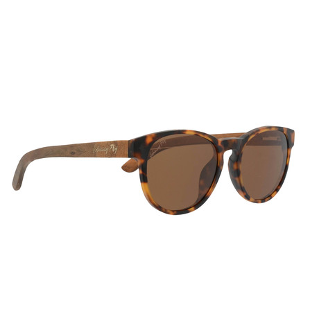 Latitude Keyhole // VeraWood // Sanded Tortoise (Polarized Brown)