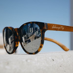 Latitude Keyhole // VeraWood // Sanded Tortoise (Polarized Brown)