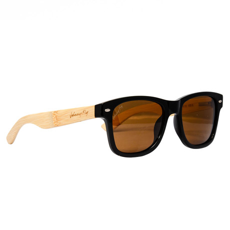 Retrofly // Bamboo // Gloss Black (Brown Polarized)