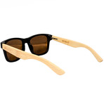 Retrofly // Bamboo // Gloss Black (Brown Polarized)