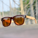 Retrofly // Bamboo // Gloss Black (Brown Polarized)