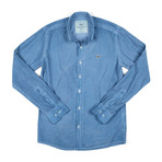 Overdyed Button-Down Shirt // Blue Gingham (L)