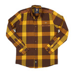 Button-Down Shirt // Mustard Check (M)