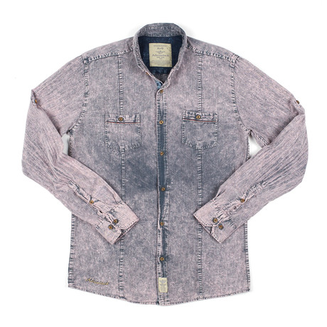 Button-Down // Purplish Grey Acid Wash (S)