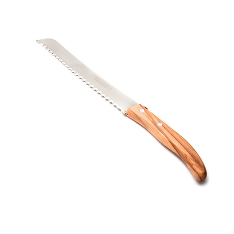 Grillade Bread Knife Olive Wood Handle