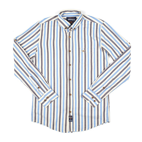 Button-Down Shirt // Blue Stripe (S)