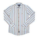 Button-Down Shirt // Blue Stripe (L)