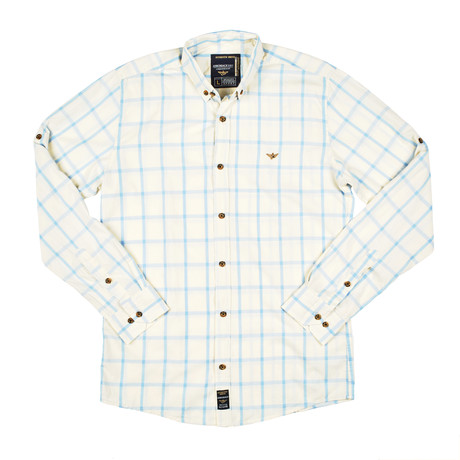 Button-Down // Ecru Windowpane Check (S)