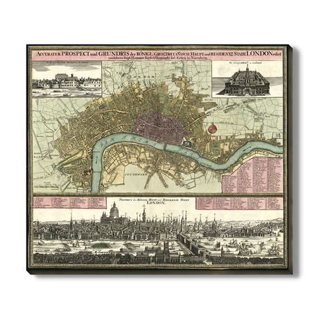 Map of London // 1740 (16"W x 14"H)