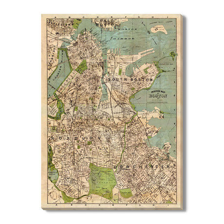 Indexed Map of Boston (11"W x 16"H)