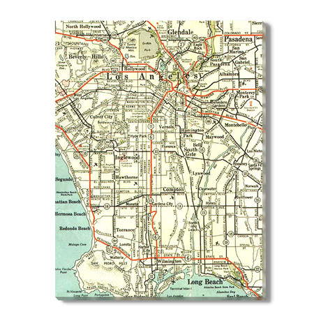 Map of Los Angeles // 1939 (12"W x 16"H)