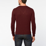 Vee Neck Sweater // Burgundy (S)