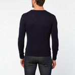Vee Neck Sweater // Navy (S)