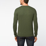 Vee Neck Sweater // Dark Green Argyle (S)