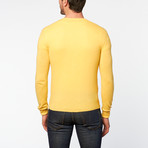 Vee Neck Sweater // Yellow Argyle (M)