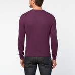 Vee Neck Sweater // Purple Argyle (L)