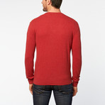 Vee Neck Sweater // Red Argyle (S)