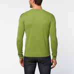 Vee Neck Sweater // Green Argyle (L)